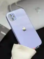 Белый чехол для iPhone 11, со стеклянной панелью и защитой камеры