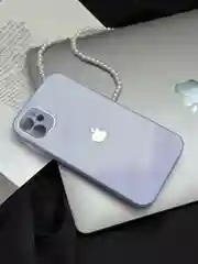 Белый чехол для iPhone 11, со стеклянной панелью и защитой камеры