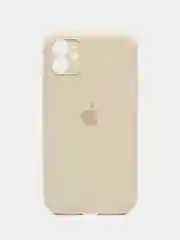 Бежевый меланж чехол iPhone, Айфон 11, 12, 12 Pro, 13, 13 Pro, 13 Pro Max силиконовый с защитой камеры