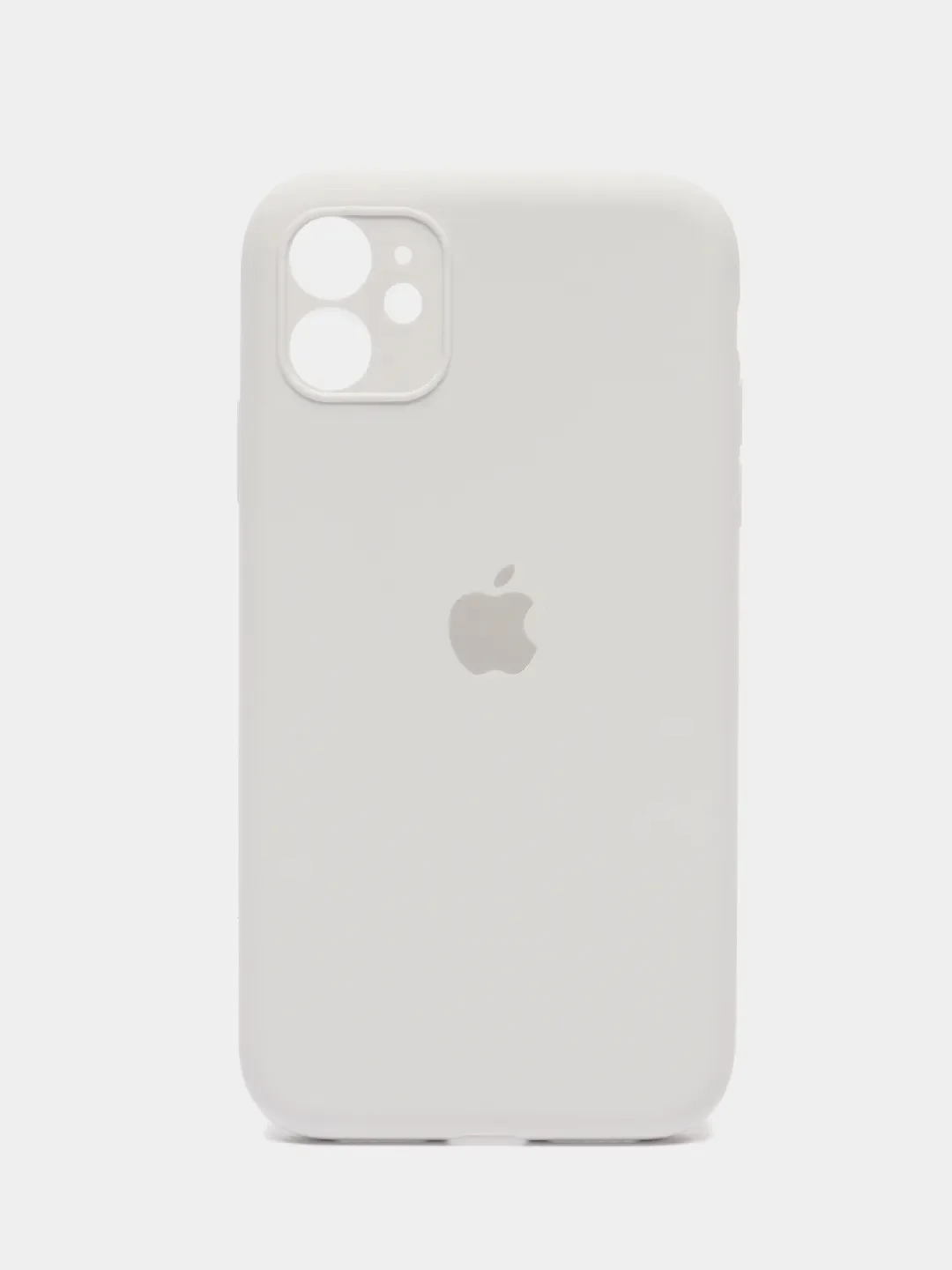 Белый чехол iPhone, Айфон 11, 12, 12 Pro, 13, 13 Pro, 13 Pro Max силиконовый с защитой камеры