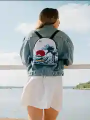 Ледяной мини рюкзак женский на лето с принтом