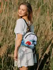 Ледяной мини рюкзак женский на лето с принтом