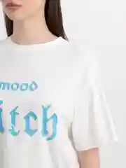 Белый футболка с принтом