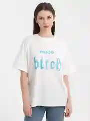 Белый футболка с принтом