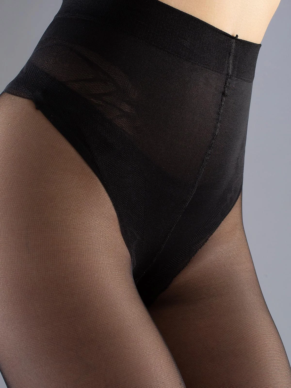 Черный kолготки женские с утяжкой ажурными трусиками Giulia Body 40 Den корректирующие