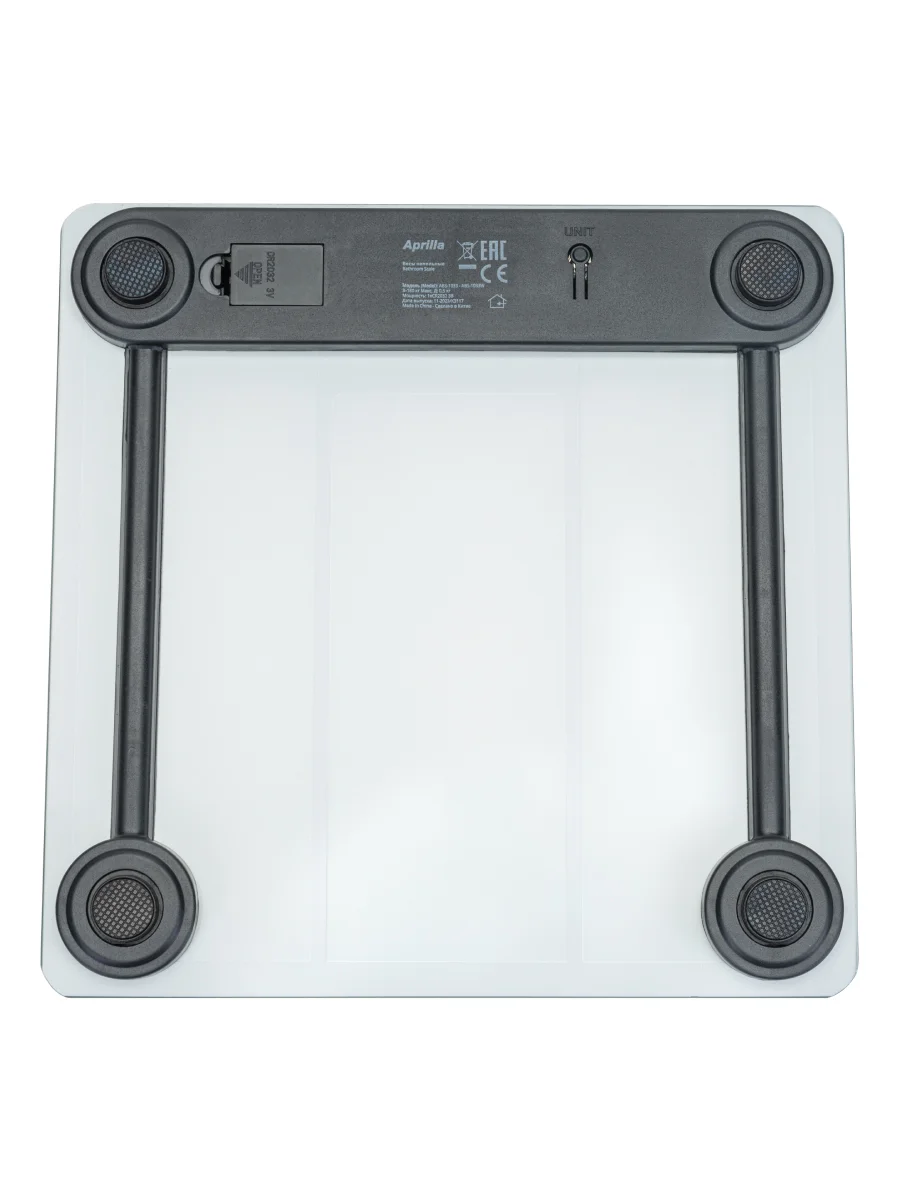 Белый электронные напольные весы Aprilla ABS-1033 до 180 кг, точность 50 г, индикация температуры