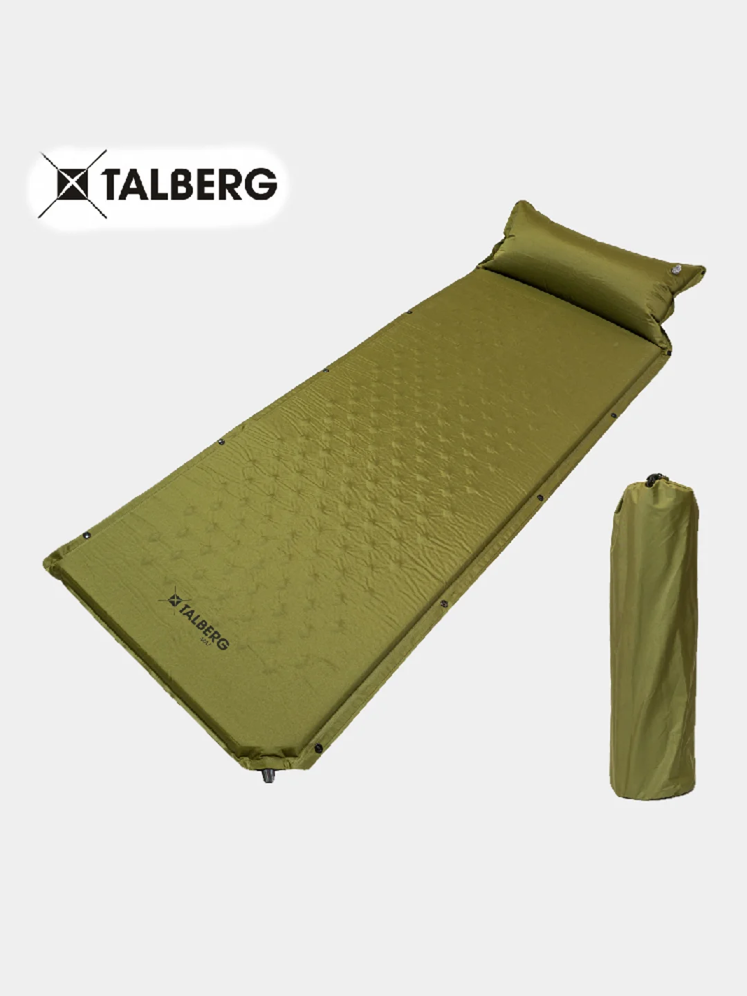 Коврик самонадувающийся BASIC LARGE MAT, 195х70х5, цвет: оливковый