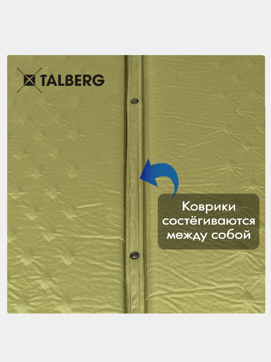 Коврик самонадувающийся BASIC LARGE MAT, 195х70х5, цвет: оливковый