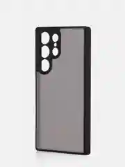 Черный чехол для Samsung Galaxy S23 Ultra пластиковый ROSCO противоударный, силиконовая окантовка