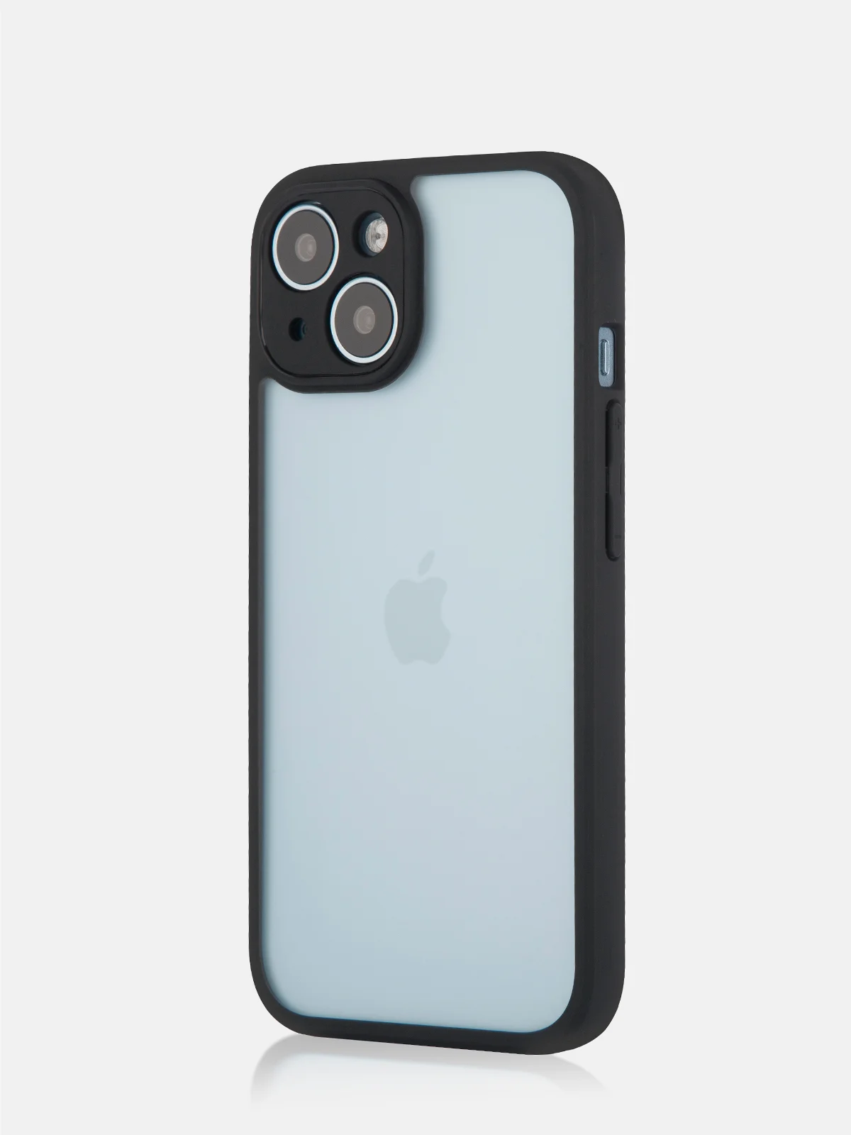 Белый чехол для iPhone 15 / 15 Plus / 15 Pro / 15 Pro Max пластик с силиконовой окантовкой, ROSCO