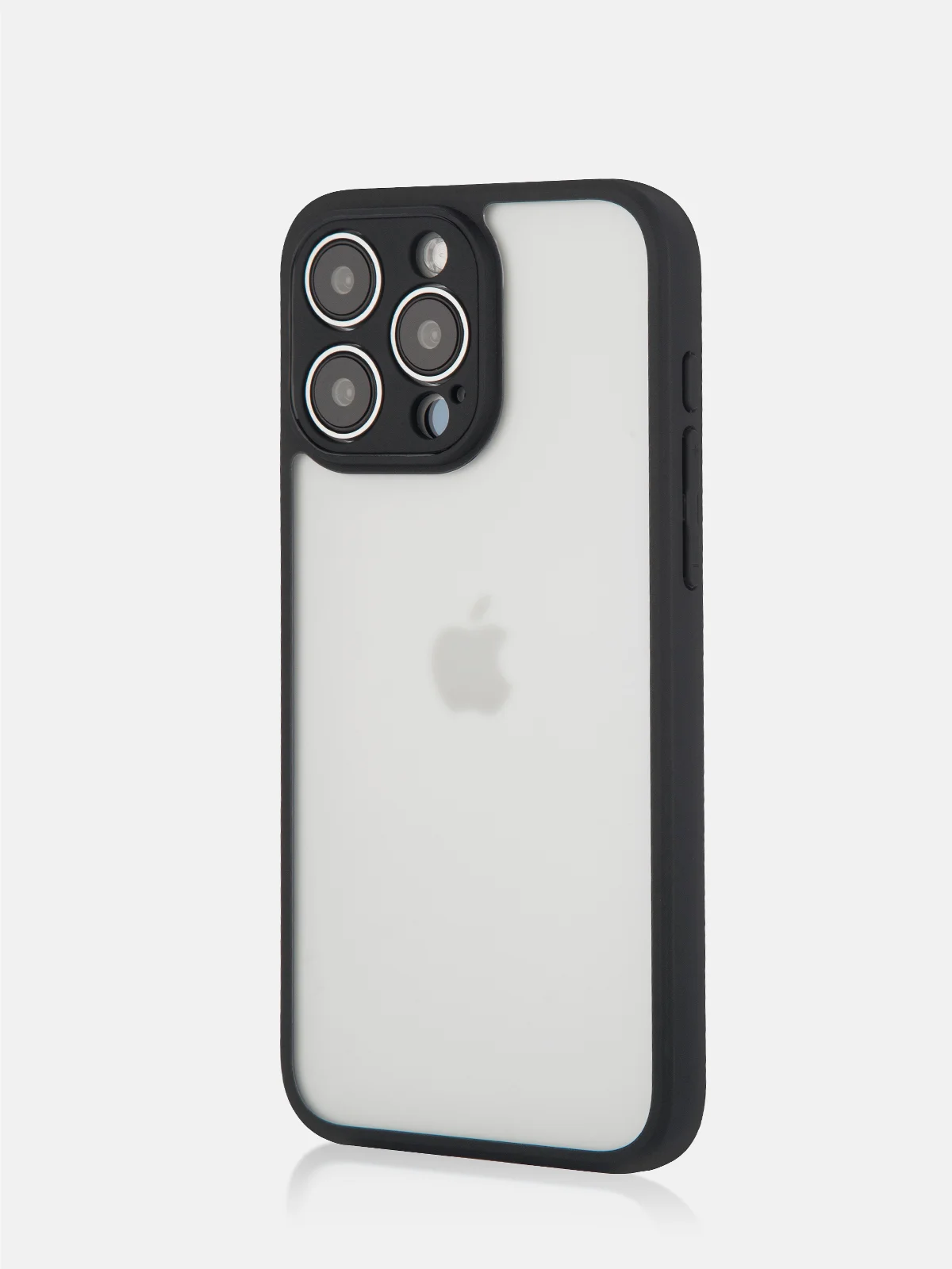 Белый чехол для iPhone 15 / 15 Plus / 15 Pro / 15 Pro Max пластик с силиконовой окантовкой, ROSCO