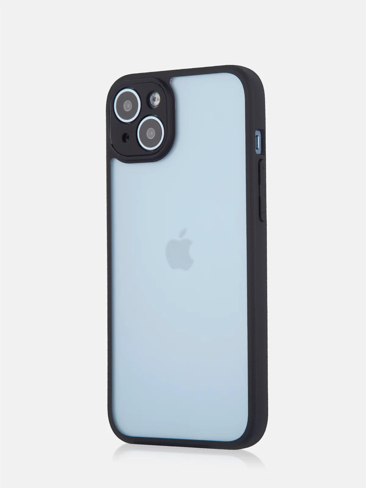 Белый чехол для iPhone 15 / 15 Plus / 15 Pro / 15 Pro Max пластик с силиконовой окантовкой, ROSCO