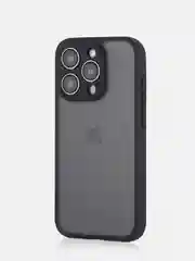 Черный чехол для iPhone 15 / 15 Plus / 15 Pro / 15 Pro Max пластик с силиконовой окантовкой, ROSCO