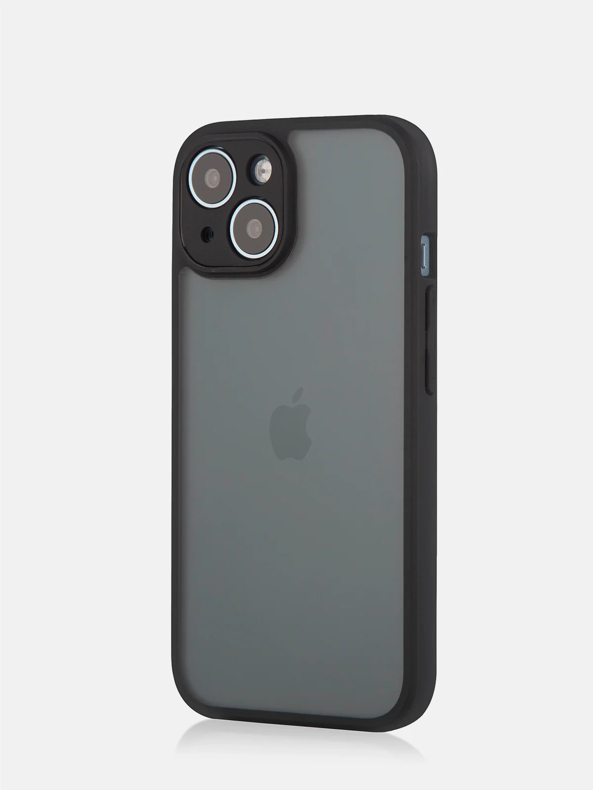 Черный чехол для iPhone 15 / 15 Plus / 15 Pro / 15 Pro Max пластик с силиконовой окантовкой, ROSCO