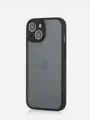 Черный чехол для iPhone 15 / 15 Plus / 15 Pro / 15 Pro Max пластик с силиконовой окантовкой, ROSCO