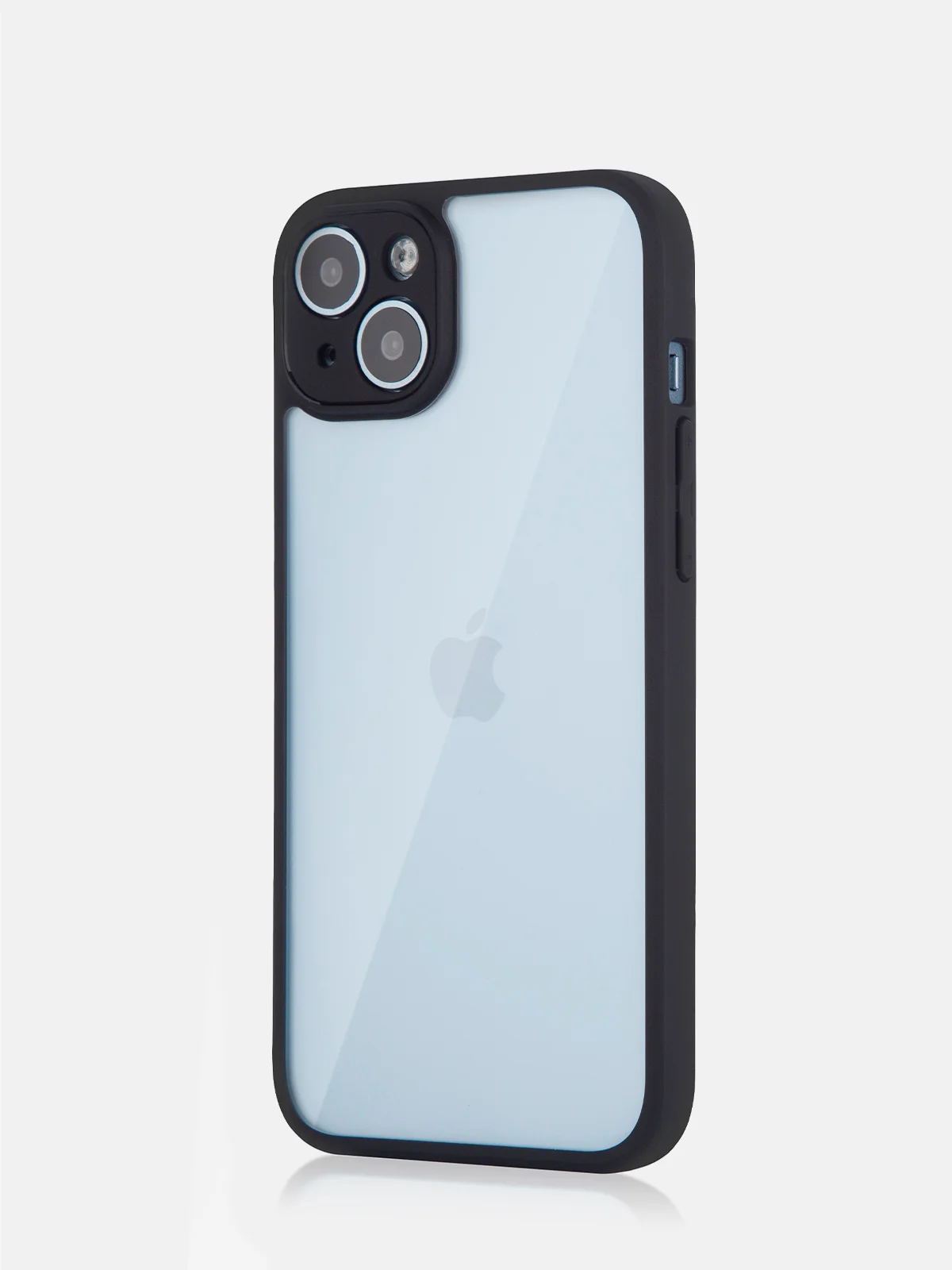 Белый чехол для iPhone 15 / 15 Plus / 15 Pro / 15 Pro Max пластик с силиконовой окантовкой, ROSCO