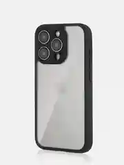 Белый чехол для iPhone 15 / 15 Plus / 15 Pro / 15 Pro Max пластик с силиконовой окантовкой, ROSCO