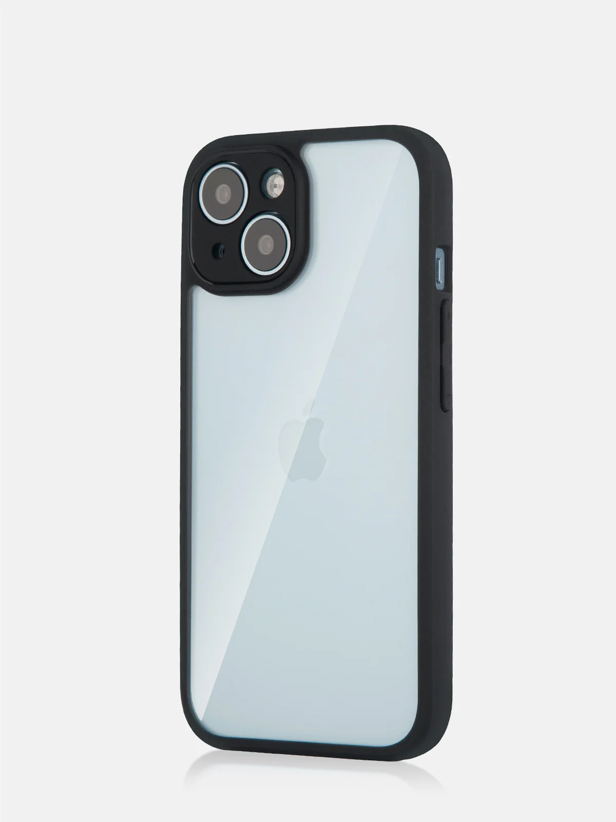 Белый чехол для iPhone 15 / 15 Plus / 15 Pro / 15 Pro Max пластик с силиконовой окантовкой, ROSCO