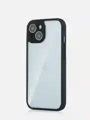 Белый чехол для iPhone 15 / 15 Plus / 15 Pro / 15 Pro Max пластик с силиконовой окантовкой, ROSCO