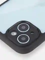 Белый чехол для iPhone 15 / 15 Plus / 15 Pro / 15 Pro Max пластик с силиконовой окантовкой, ROSCO