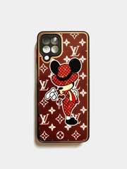 Силиконовый чехол на Samsung Galaxy A22 с рисунком и стекляным корпусом