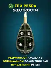 Универсальный набор флэт кормушек, flat кормушка, рыболовная оснастка для фидерной рыбалки