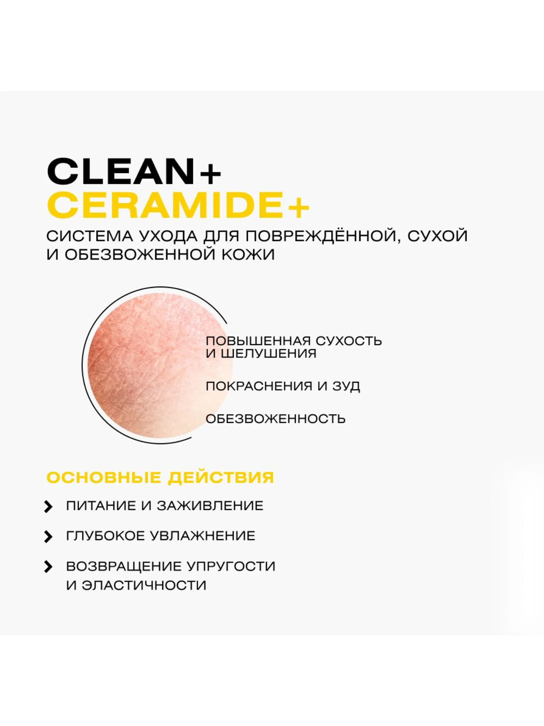CLEAN+ Сыворотка для лица восстанавливающая CERAMIDE +, 30мл