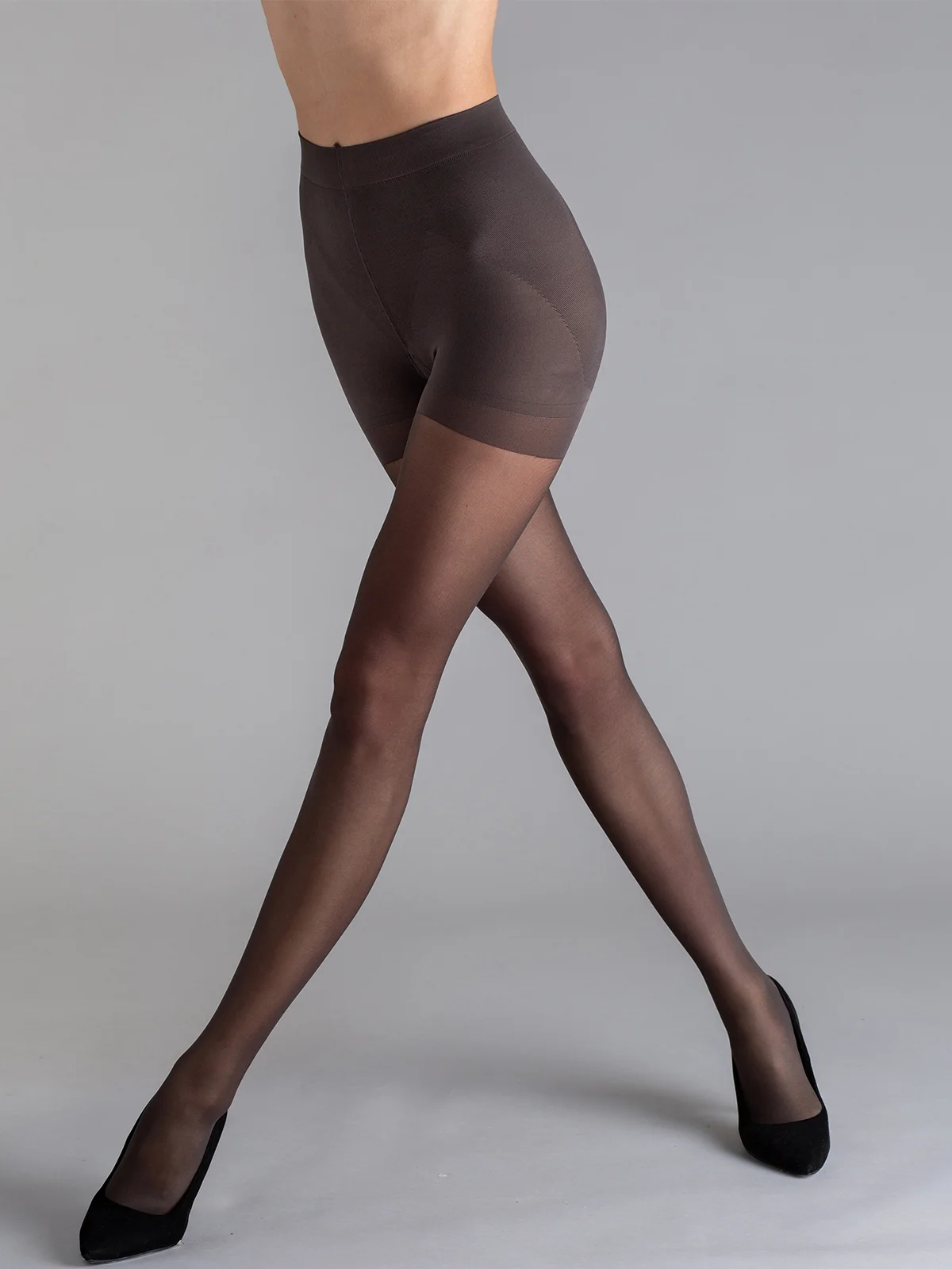 Коричневый колготки с утяжкой Giulia EFFECT UP 40
