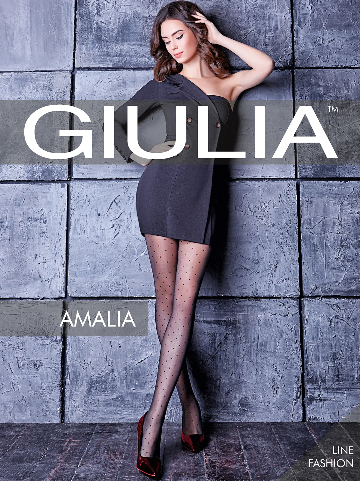 Черный колготки женские Giulia AMALIA 01
