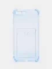 Чехол для iPhone  7Plus, 8Plus, ( Айфон 7 Плюс, 8 Плюс) с карманом для карт, прозрачный