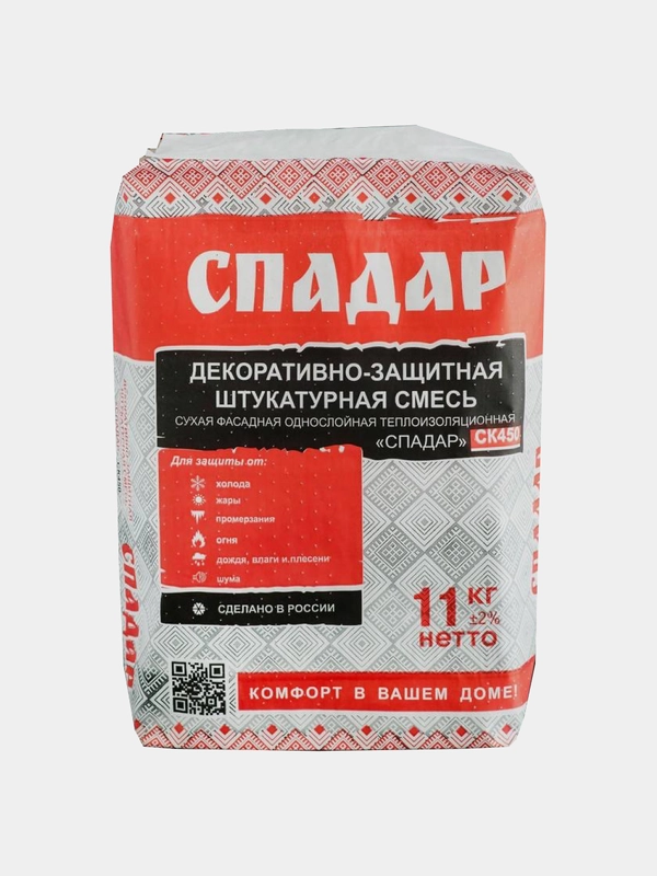 Теплоизоляционная фасадная сухая штукатурная смесь цементная СПАДАР