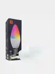 Черный умная светодиодная RGB + CCT лампочка с Яндекс Алисой, Google Assistant и Amazon Alexa