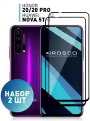 Стекло для Honor 20, 20 Pro, Huawei Nova 5T защитное ROSCO с олеофобным покрытием, матовое