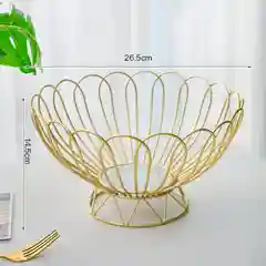 Фруктовница металлическая, корзина для фруктов сервировочная