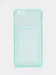 Чехол iPhone X, XS,  с карманом для карт, прозрачный