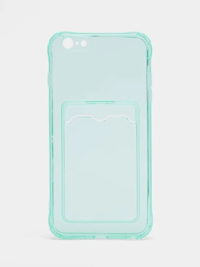 Чехол iPhone X, XS,  с карманом для карт, прозрачный