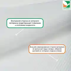 Армированный ламинированный белый укрывной Агротекс 80 1.6х5м