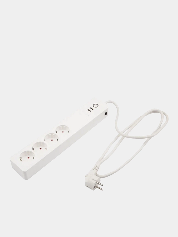 Умный сетевой фильтр удлинитель USB W-iFi 1.4 метра с Яндекс Алисой, Google и Amazon Alexa