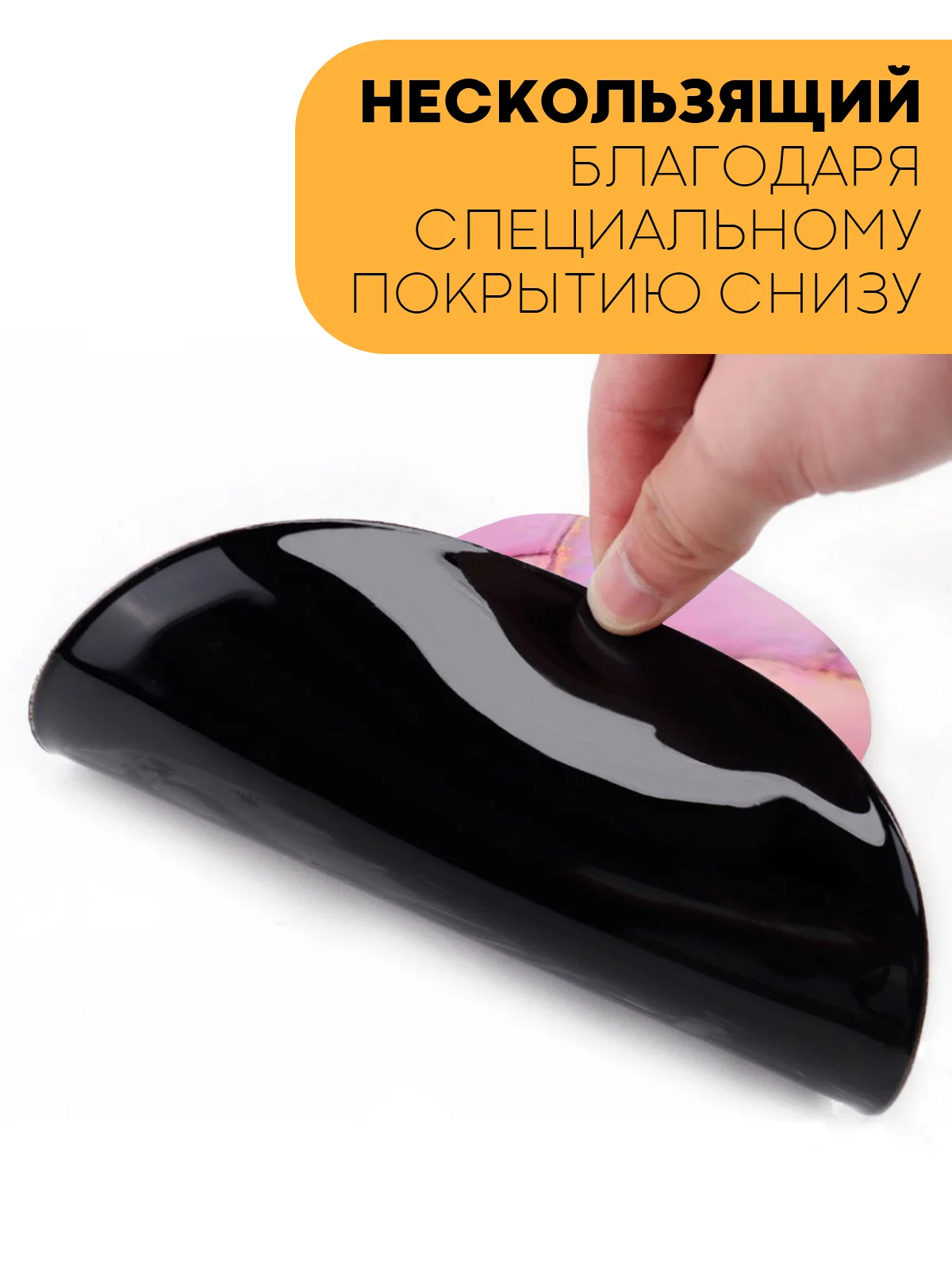 Розовый игровой коврик для компьютерной мыши КАРТОФАН гелевый с подушкой под запястье с принтом