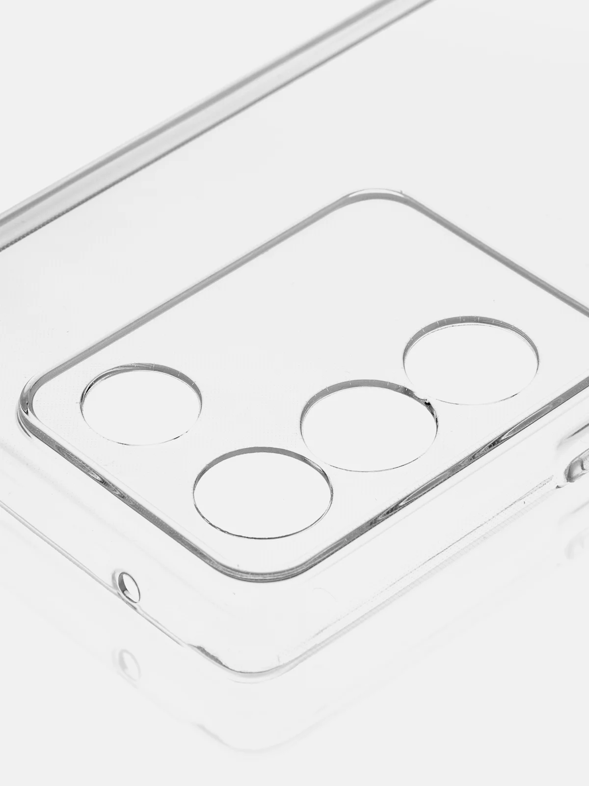 Прозрачный чехол для Vivo V27e силиконовый ROSCO прозрачный с бортиком, защитой камер и от прилипания