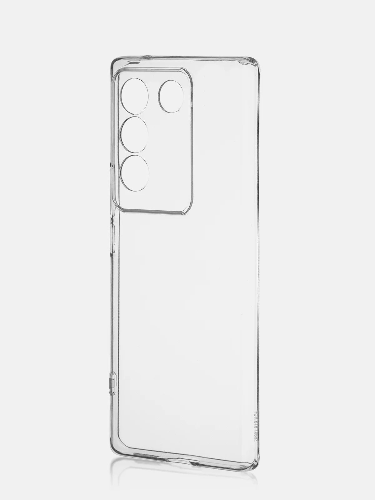 Прозрачный чехол для Vivo V27e силиконовый ROSCO прозрачный с бортиком, защитой камер и от прилипания