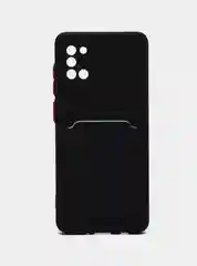 Чехол Samsung Galaxy A31 (Самсунг Галакси А31), с карманом для карт, черный