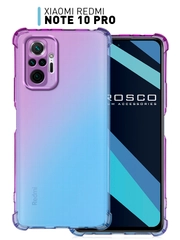 Противоударный чехол для Xiaomi Redmi Note 10 Pro силиконовый ROSCO с усиленными углами