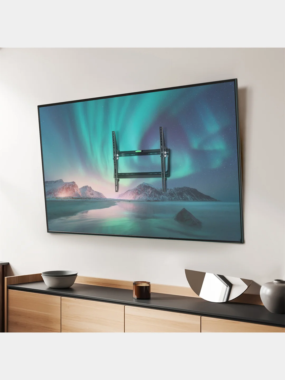 Черный кронштейн для телевизора 26"-55" ONKRON TME-44B, фиксированный, до 45 кг, черный