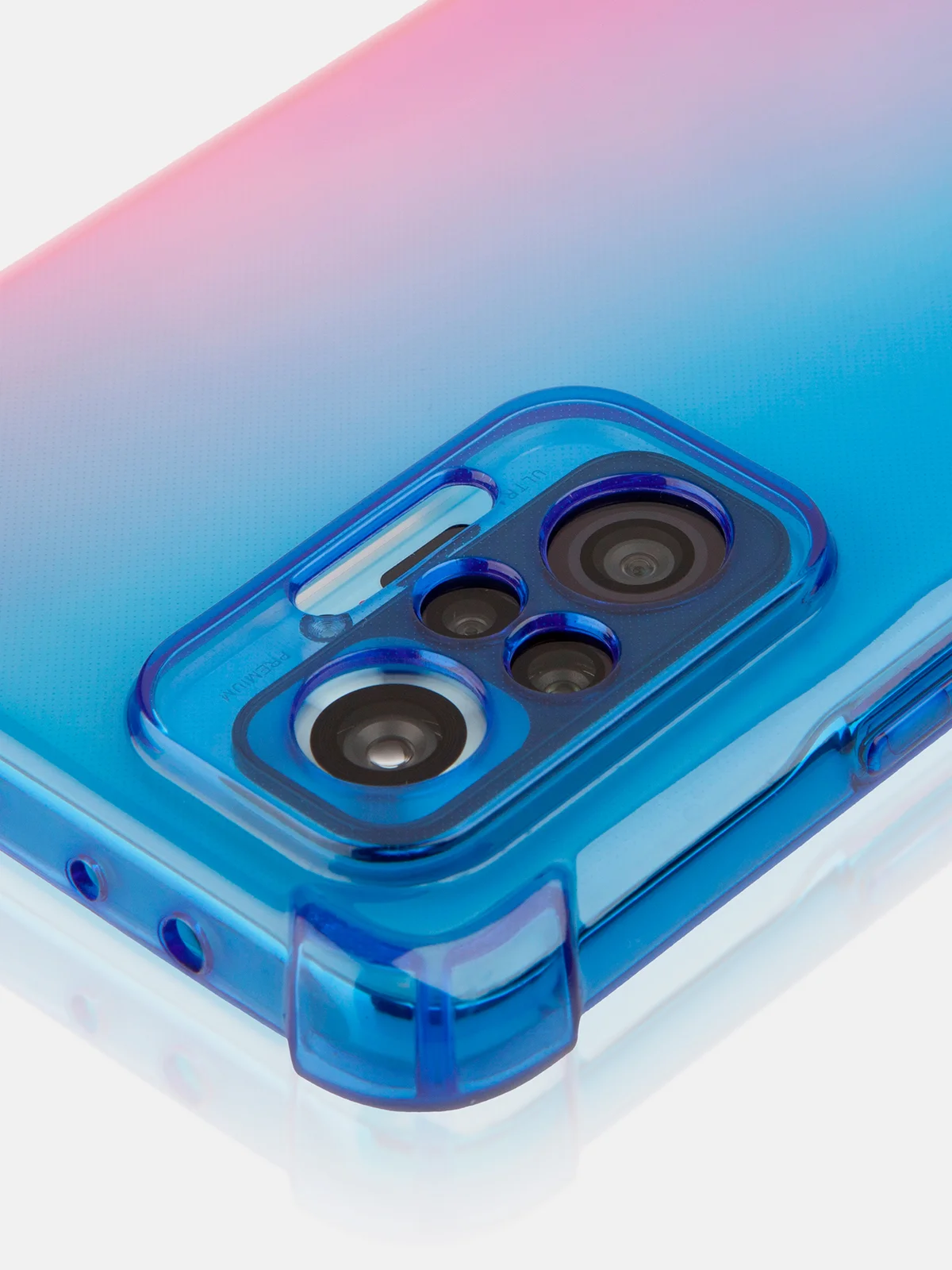 Синий противоударный чехол для Xiaomi Redmi Note 10 Pro силиконовый ROSCO с усиленными углами