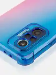 Синий противоударный чехол для Xiaomi Redmi Note 10 Pro силиконовый ROSCO с усиленными углами