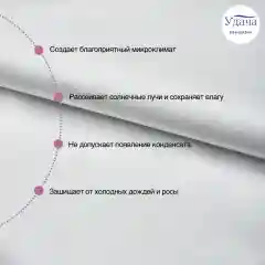 Удача укрывной материал для укрытия растений на грядке 30 1,6х50м, свернутый в 0,8м