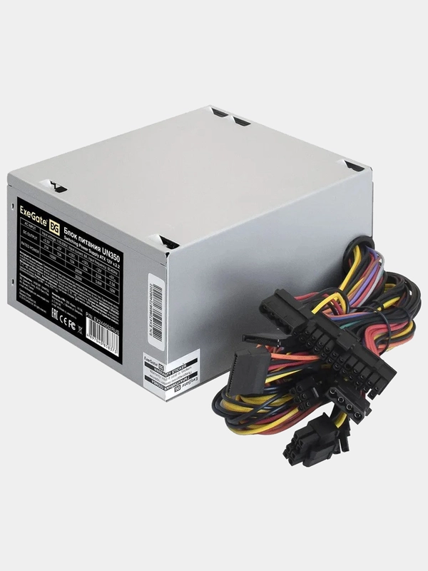 Блок питания 350W ExeGate UN350 (ATX, 12cm fan, 24pin, (4+4)pin, 3xSATA, 2xIDE)