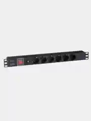 Блок розеток горизонтальный ExeGate ServerPro PDU-19H605 Al-6S-C14-SW-O 19", 1U, 6 Schuko