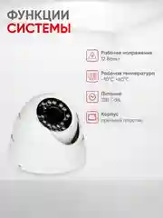Купольная камера видеонаблюдения AHD 5Мп Undino UD-ED05H ИК-подсветка, пластиковый корпус